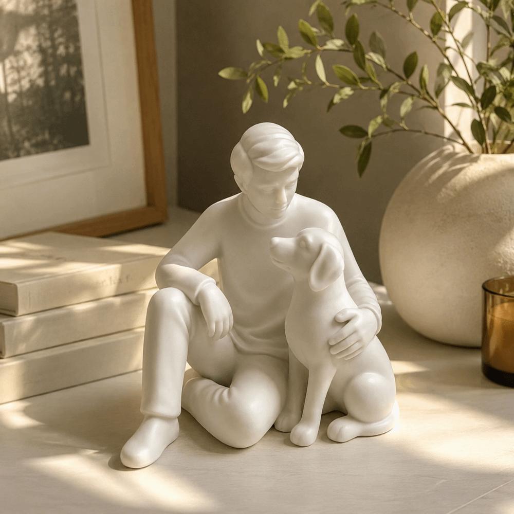 Cute Dog Figurine Creative Canine Statues Crafts Bedroom Decor Desktop Ornaments  Desktop Use