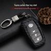 Чехол для ключа Toyota для Highlander, Corolla, Camry, Levin, RAV4, Crown - Женский, с узором под карбон