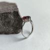 Серебряное кольцо с искусственным гранатом nano, вес изделия 2,83 гр (60002393)