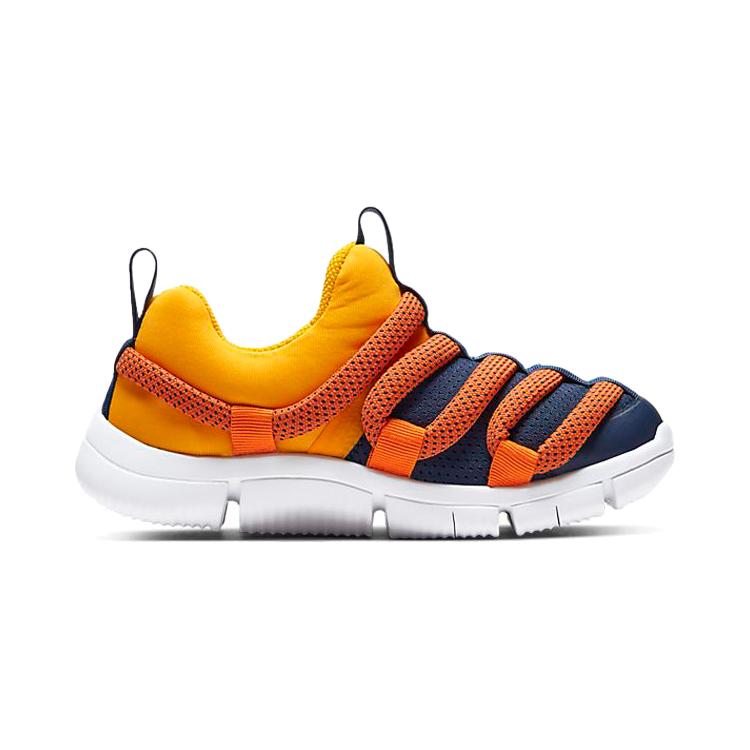 Nike Новичок Гусеница Износостойкие Износостойкие Низкие Детские Повседневные Кроссовки Оранжево-Желто-Синие Детские AQ9661-700