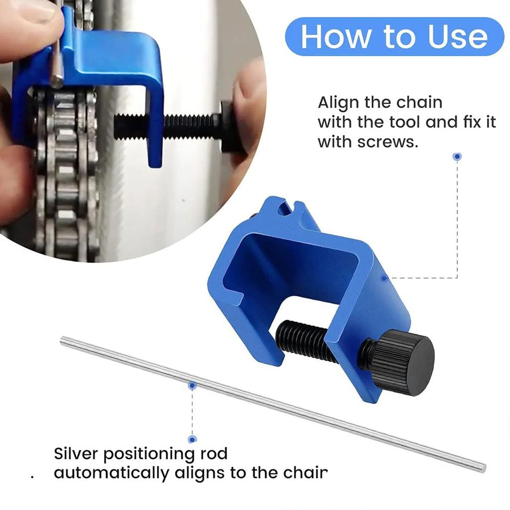 Инструмент для выравнивания цепи мотоцикла, алюминиевый сплав, регулировочный инструмент для звездочек цепи, универсальное, быстрое и точное выравнивание цепи мотоцикла