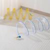 Cat Tunnel Toy Foldable Interactive Self Play Cat Hunting Spiral Tunnel Toy with Plush And Feather Toys for Indoor Cats