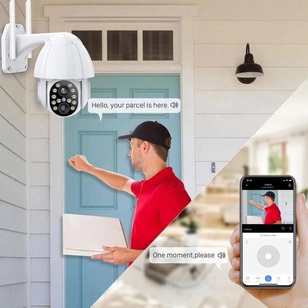 Вращающаяся 1080P Wi-Fi IP-камера безопасности ночного видения Zoom X4