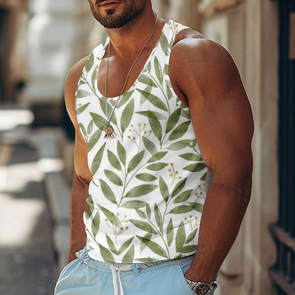Мужская летняя пляжная майка для серфинга, большой размер, повседневный дышащий топ без рукавов, свободная майка с принтом, мужская рубашка