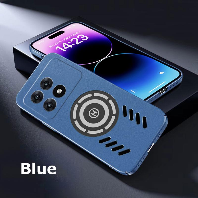 Для Xiaomi Redmi K70 K70E K60 K60E K50 K40S K40 Ultra Gaming Pro Ice Магнитное рассеивание тепла Матовый чехол для ПК Дышащий охлаждающий чехол