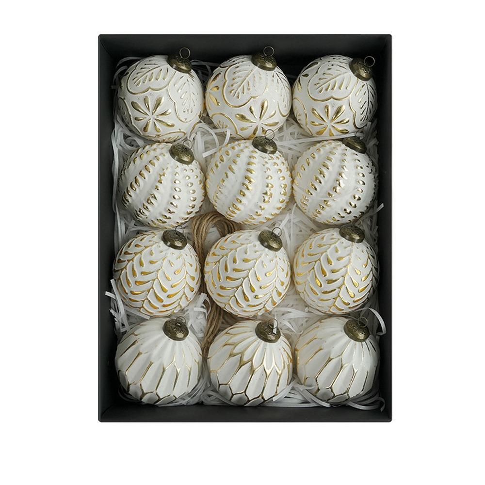 12pcs Shatterproof Christmas Tree Ball Pendant 8cm Xmas Tree Ornaments Wedding Party