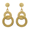 [N2907] - Gold Plated 'Choréographie' Earrings - 22x11 Mm
