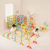 Puzzle Multi-functional Large Water Pipe Building Blocks Are Assembled and Inserted To Construct Large-particle Puzzle Pipes