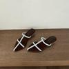 Fashion Thin Strap Cross with Wedge Heel Sandals Pointed Open-toed Roman Shoes Temperament Daily Versatile Low-heeled Cool Slippers Women