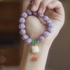 Temple-Style Fluorite Lion Bracelet - Ethnic Design for Women