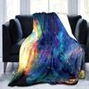 universe and the starry sky Printed Blanket for Bed Travel Camping Living Room Office Conditioning Blanket for All Seasons Gifts