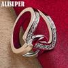 925 Sterling Silver Geometry AAA Zircon Ring Jewelry
