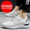 Fashion Men Elevator Shoes Height Increase Sneakers Shoes for Men 10cm Breathable Casual Shoes Invisible Inner Heightening 8cm Men Shoes