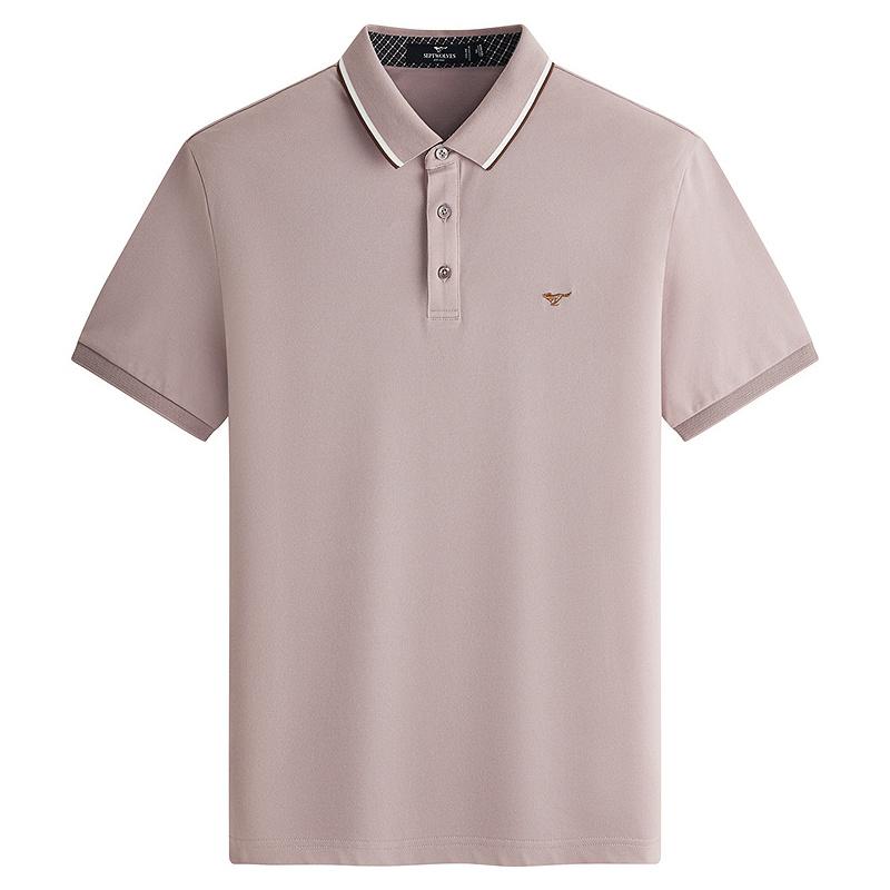 Seven Wolves Men's Mulberry Silk Short Sleeve Polo