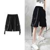 2024 New Women's Summer Shorts Casual Ribbons Black Bermuda Shorts Knee Length Pants with Chain