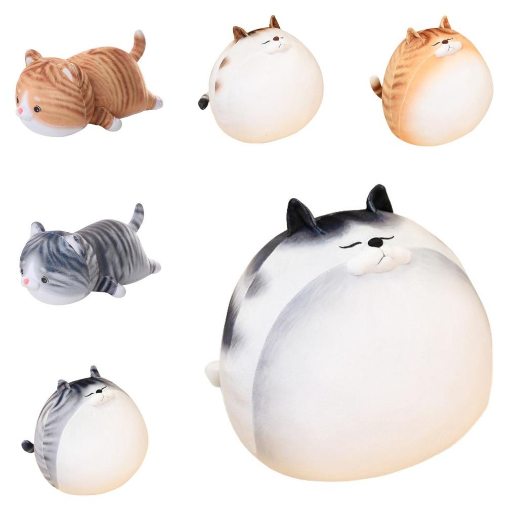 Big Huggable Cat Plushie For Bedtime Cuddles With Realistic Design And Smooth Stitching