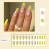 24PCS/SET Quick Nails Flower Diamond Manicure Long Ballet False Nails Waterproof Wearable Ready-made Nail Stickers