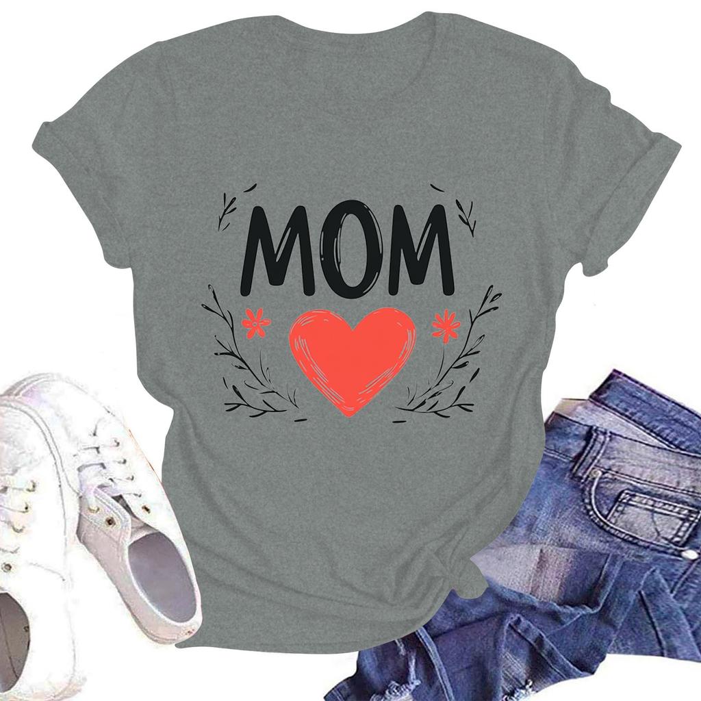 Женская повседневная футболка с круглым вырезом и коротким рукавом