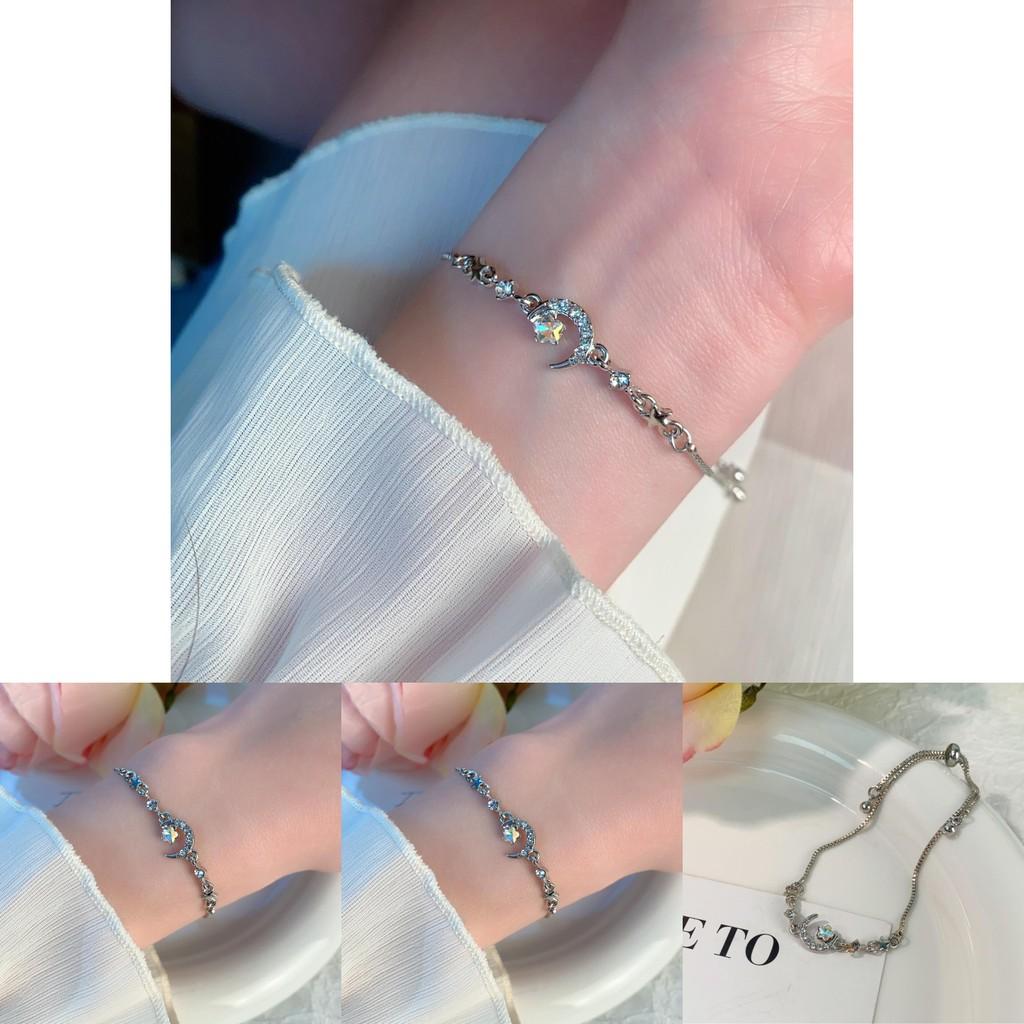 И Лунный Элегантный Браслет со Звездой и Кристаллом для Женщин Шикарные Циркониевые Украшения Сплав