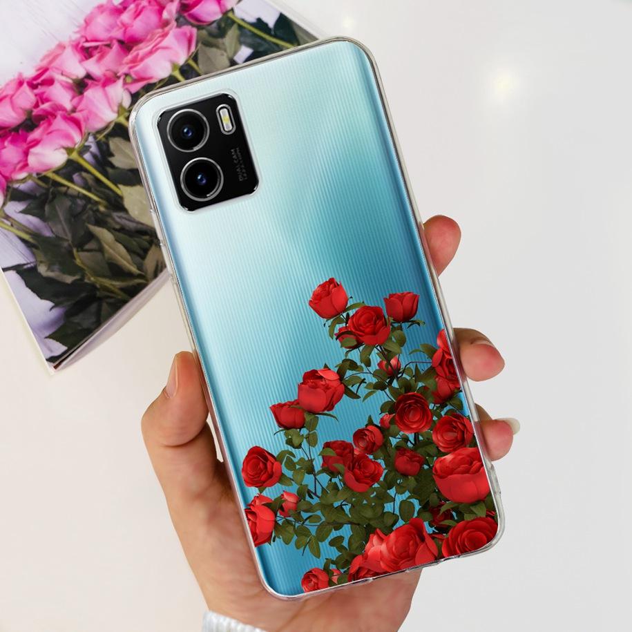 Для Vivo Y15s Y15A Y15C Чехол V2134 V2120 V2147 V2139 Популярный Цветок Тонкий Мягкий Силикон Прозрачная Задняя Крышка Для Vivo Y01 V2166 Чехол