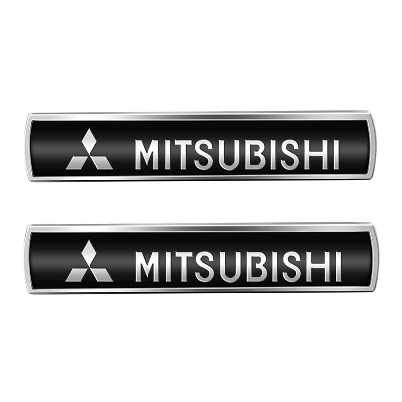 vhcp9 1Pcs Metal Alloy Car Wing Left & Right Side Badge Body Fender Stickers For Mitsubishi Lancer Outlander XL Montero Lancer Triton