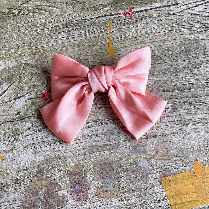 1 шт., новая корейская модная заколка для волос с бантом, однотонная элегантная заколка для волос, головные уборы, аксессуары для волос для девочек и детей