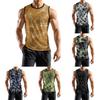 Мужская мода принтованный спортивный повседневный жилет без рукавов