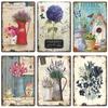 Retro Garden Tin Sign Poster Vintage Wall Poster Metal Sign Decorative Wall Plate Kitchen Plaque Metal Vintage Decor Accessories