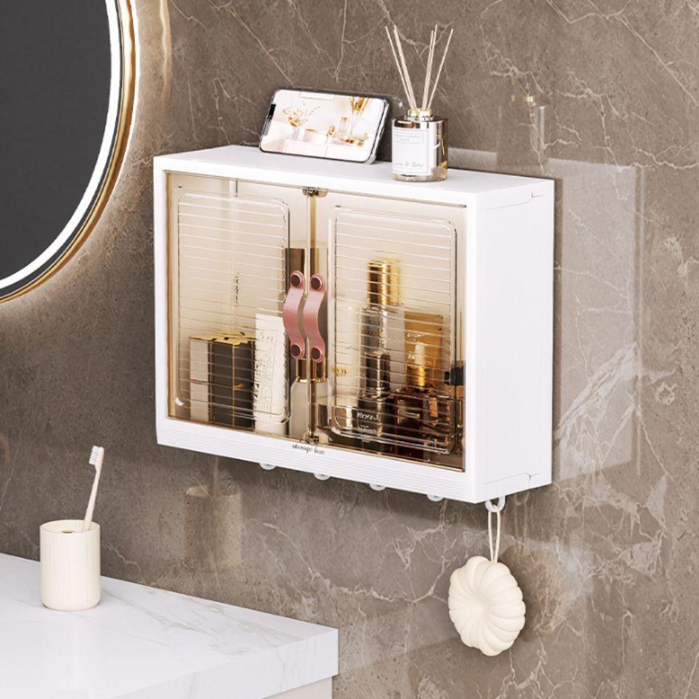 Пылезащитный ящик для хранения косметики Прозрачная стойка для хранения косметики Новая полка для хранения в ванной