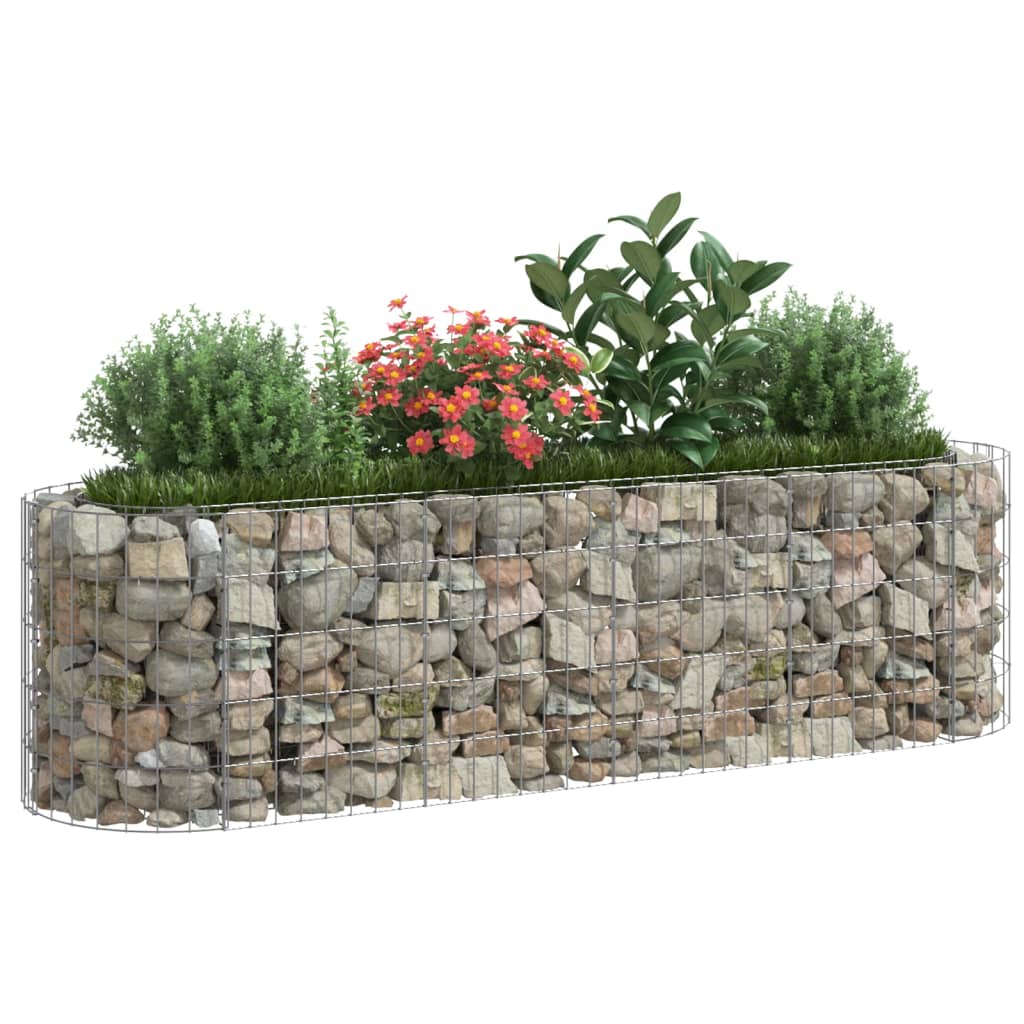 Vidaxl Podwyższona Donica Gabionowa, Galwanizowane Żelazo 190X50X50 Cm