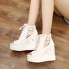 12cm Woman Height Increasing Sandals 2025 Summer Women Concise Platform Shoes Woman Fashion Thick Bottom Wedges Sandals