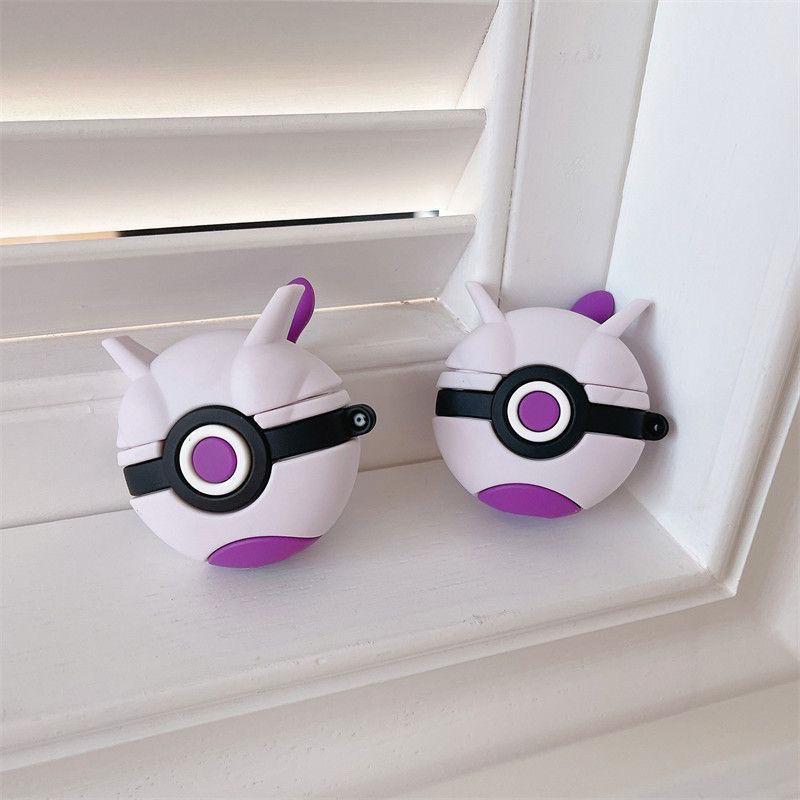 Для Samsung Galaxy Buds 3 Чехол, Pokemon Ball Mewtwo Противоударный силиконовый чехол для наушников Для Samsung Galaxy Buds 3 Pro Чехол