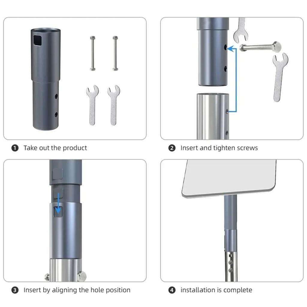 Монтажный комплект для крепления Starlink Mount Adapter для крепления на столбе для прямоугольной спутниковой антенны Starlink V2 Комплект для наружного монтажа