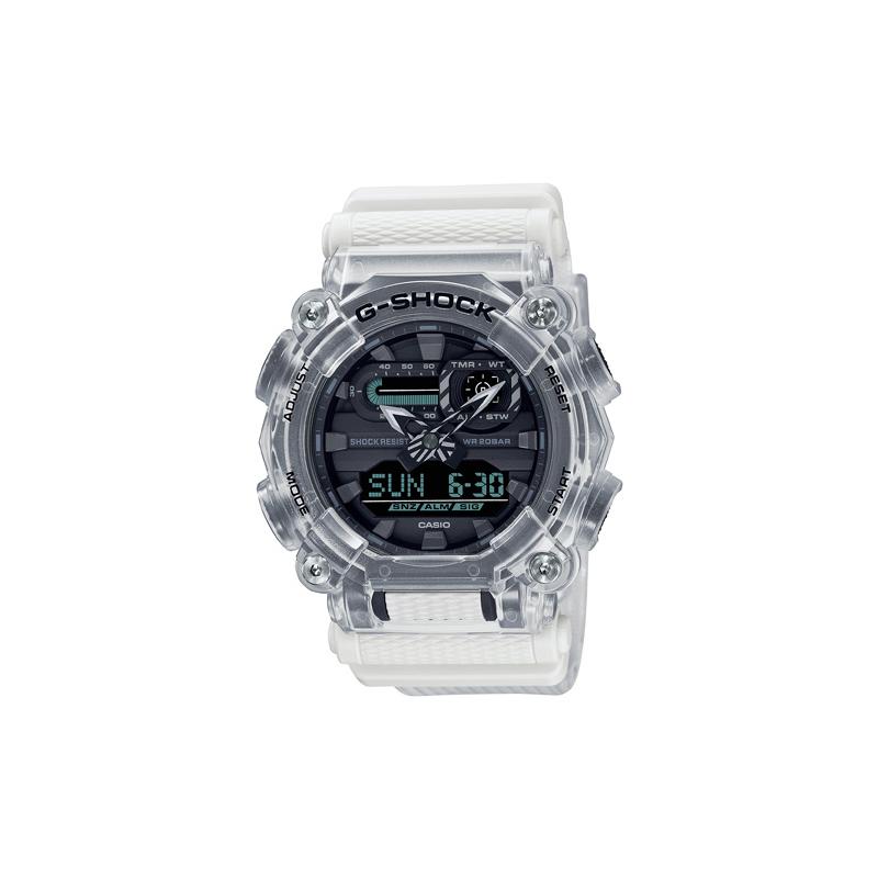 Casio Серия SOUND WAVES Модные Водонепроницаемые Кварцевый Механизм Ремешок из Смолы Японские и Корейские Часы Мужские Часы Черный Циферблат GA-900SKL-7APR