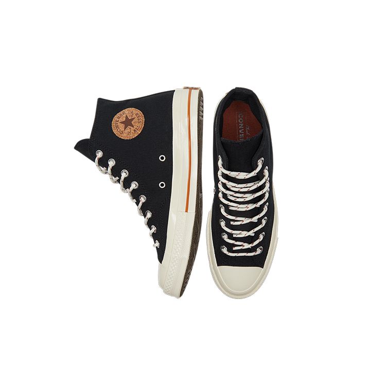 Converse Chuck 70 High Black Unisex Sneakers Brown Ivory 170854C