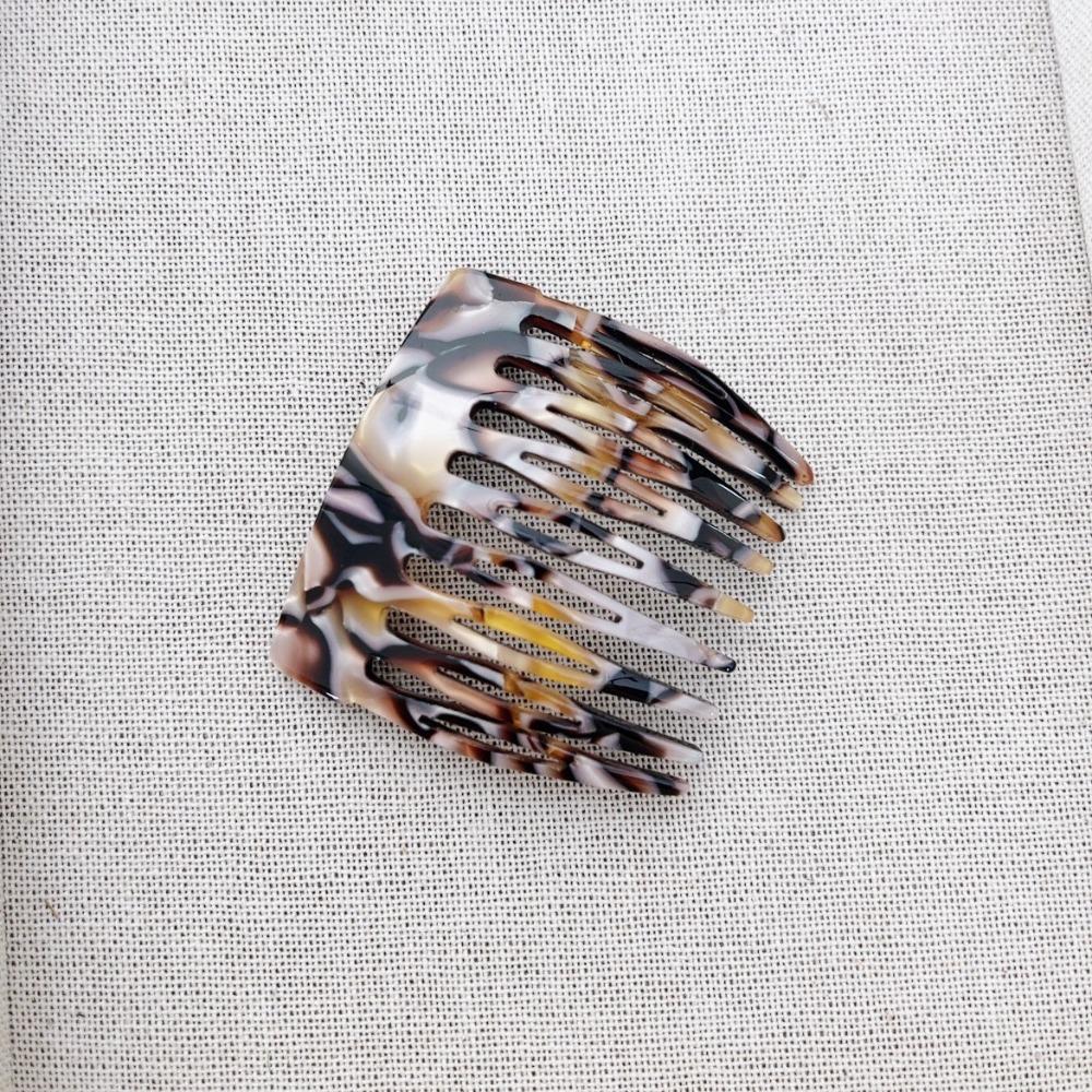 Маленькая расческа-зажим для волос Черная Декоративная Заколка для пучка Модная Французская боковая расческа для девочек и женщин