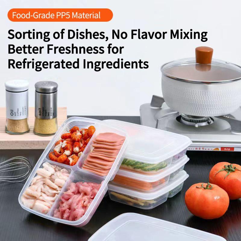 4 сетки, ящик для хранения продуктов питания, фруктов, портативное отделение, органайзеры для холодильника, морозильной камеры, упакованное мясо, лук, имбирь, прозрачный, хрустящий