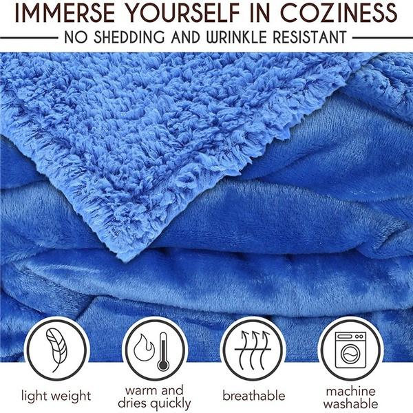 Двусторонний флисовый плед