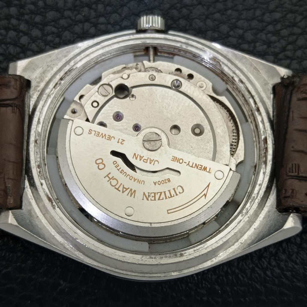 АВТОМАТИЧЕСКИЕ ВИНТАЖНЫЕ ЧАСЫ CITIZEN 8200 ЯПОНИЯ МУЖСКИЕ С ЗОЛОТИСТЫМ ЦИФЕРБЛАТОМ a702757-1 R210-a702757