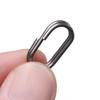 Stainless Steel Line Tackle Durable Fishing Hanging Snap Barrel Swivel Connector Oval Split Rings
