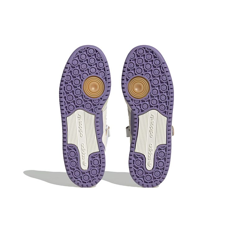 Adidas Forum 84 Low Off White Purple Женские кроссовки Кремовая обувь-Белый HQ4375