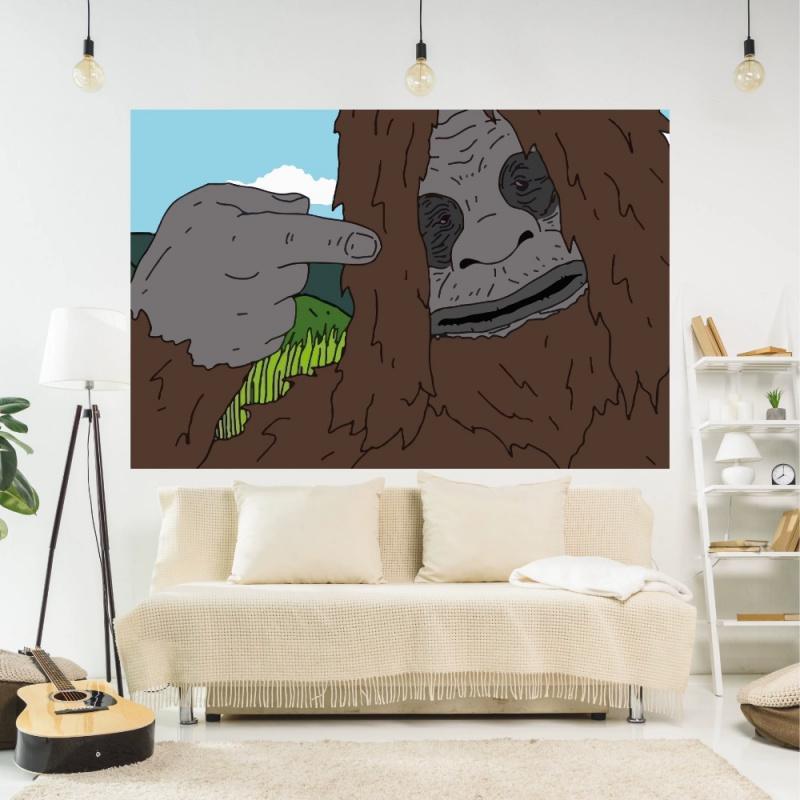VIKAMA Cute Animal Tapestry Cartoon Wall Hanging Aesthetic Bedroom Decor Kids Room Living Room Boho Art Cloth Poster