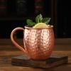 Кружки Moscow Mule PURE Copper объемом 540 мл с кованой отделкой и прочной заклепочной ручкой, вмещают 18 унций