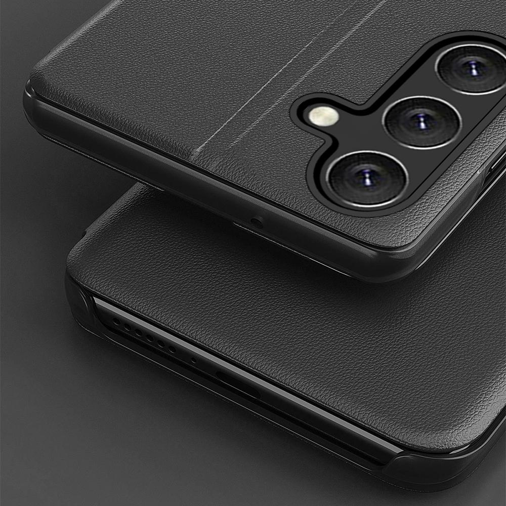 Для Samsung Galaxy S24 FE Чехол Окно просмотра Полная защита Кожаный чехол для телефона