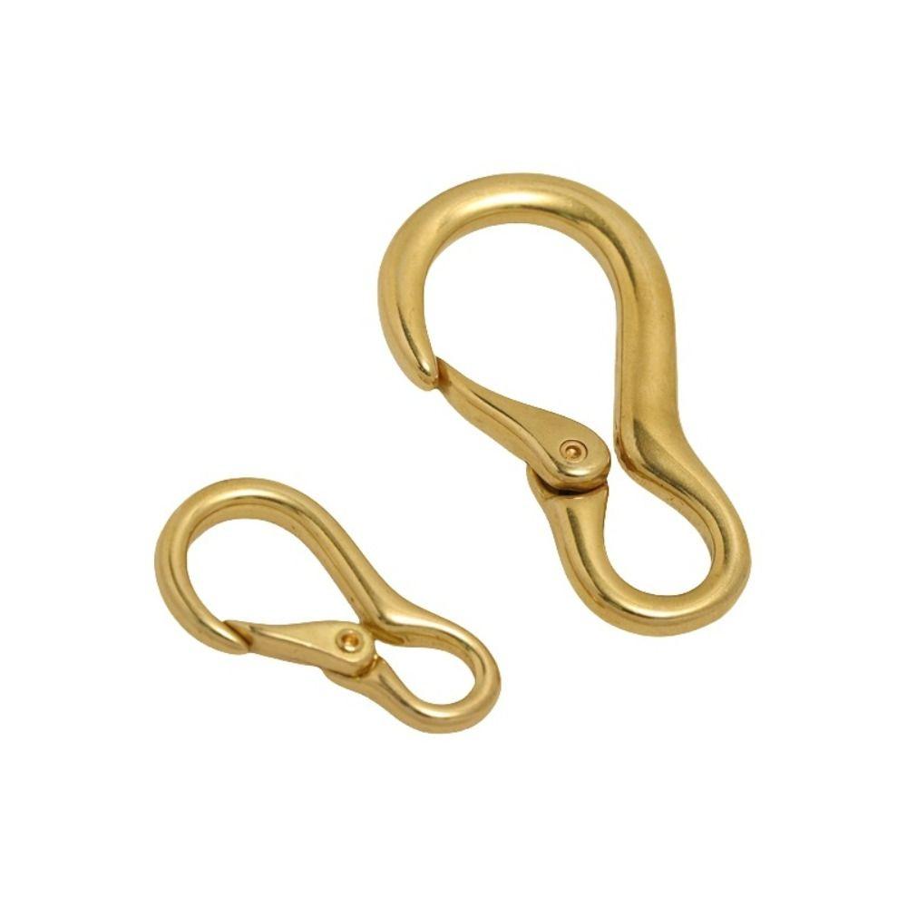 Solid Brass Carabiner Clip Rustproof Camping Keychain Heavy-Duty Spring Snap Hook Hiking
