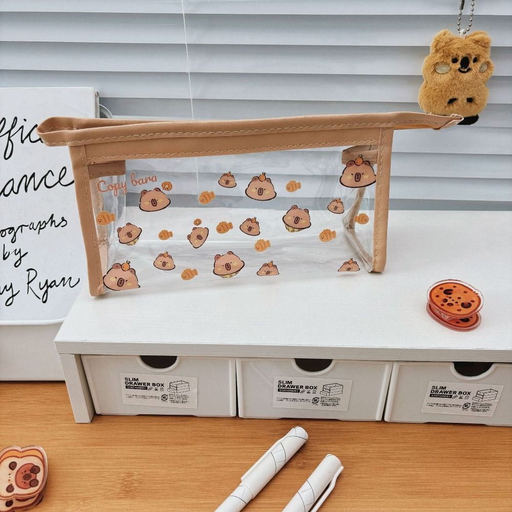 ПВХ Мультяшный Пенал Каваи Канцелярская Сумка Канцелярская Капибара Пенал Студент