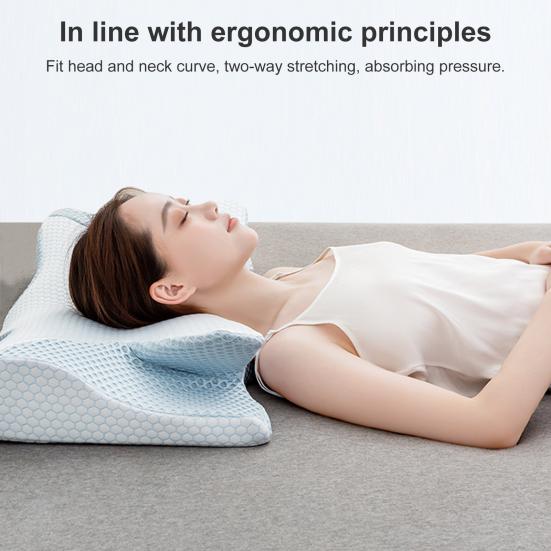Подушка для шеи, не легко деформируется, мягкая, удобная, быстро восстанавливающаяся из пены с эффектом памяти, двусторонняя эргономичная подушка для шейного отдела, поставка для спальни