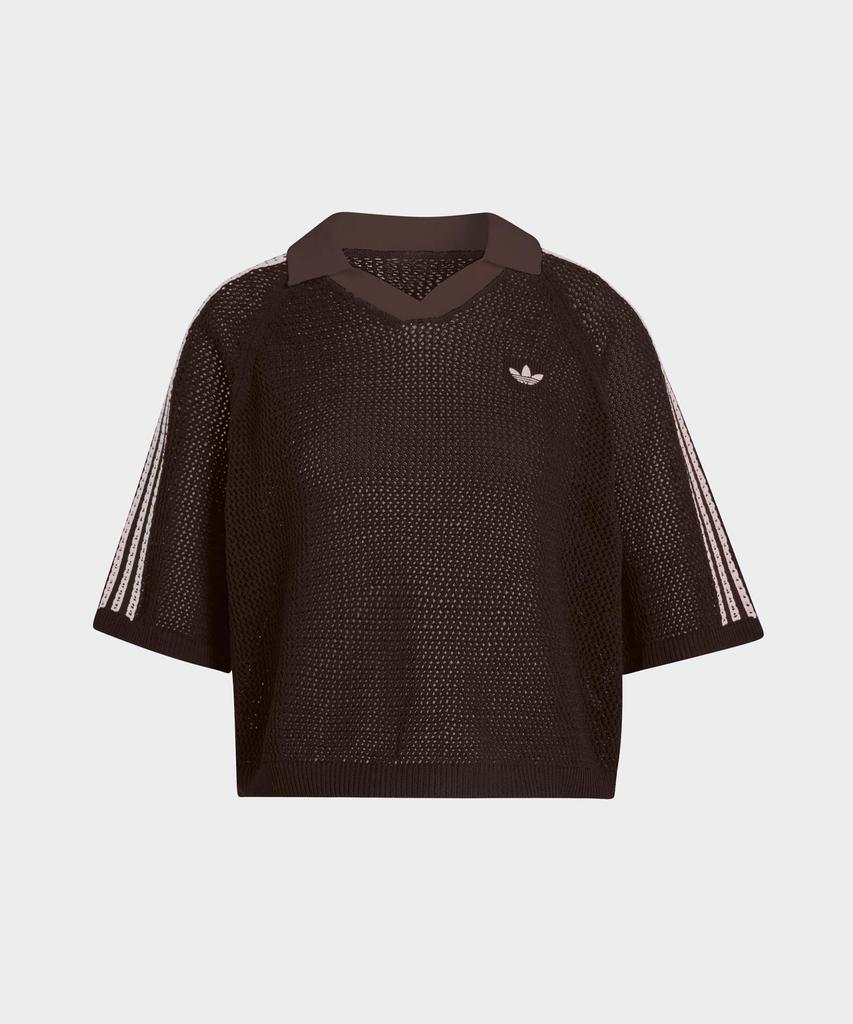 adidas Вязаный крючком поло - Aura Coffee / Ke0198