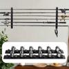 Fishing Rod Holder Wall Mount Pole Rack Organizer Portable Easy To Install Space Saving