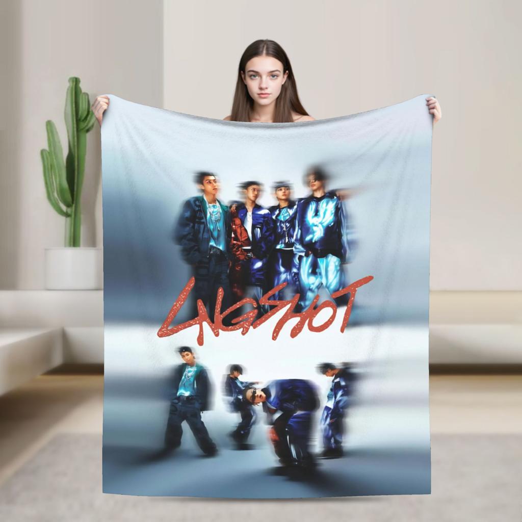 Kpop Group Lngshot  Printed Blanket For Men Women Ultra Soft  Throw Blankets for Bed 50x60 Inches Multi-size